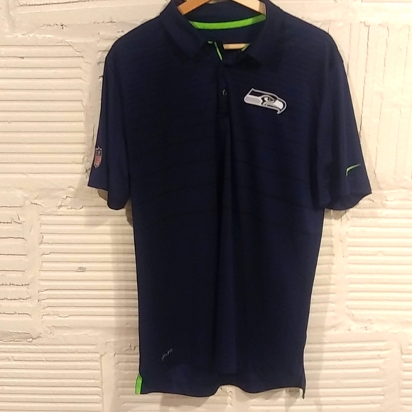 Nike SeaHawks Nfl dri fit on field apparel large Polo. - Picture 1 of 6